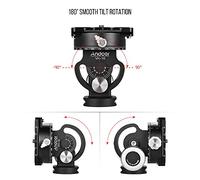 Aumotop Testa per Treppiede Professionale VH-10 a 2 Vie con Rotazione/inclinazione per RRS MH-02 - Adatta la Fotografia Panoramica a 360°