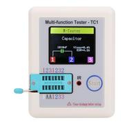 Aumotop Tester Multifunzione per Transistor, Schermo TFT Portatile da 1,8" -TC1 per Diodi Condensatori, Display in Plastica Tecnica Ingegneri Elettronici