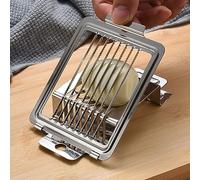 Aumotop Utensile per Tagliare Uova di Alta qualità in Acciaio Inossidabile per Uova Sode e Frutta, Funzionamento Stabile, Lavabile in Lavastoviglie, la Famiglia e gli Amici (Lama seghettata)