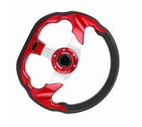 Aumotop Volante da in Fibra di Carbonio per Mini Drifting, Controllo Preciso per gli Appassionati di Corse, Pelle Scamosciata Alta qualità e Telaio in Alluminio, Vari Colori Disponibili (Rossa)