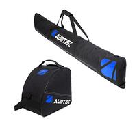 AUMTISC Borsa per Kit da Sci - Borsa per Scarponi Combinata e Imbottita per 1 Paio di Scarponi - Borsa da Sci Regolabile Fino a 200 cm(Blu,imbottito-5mm)