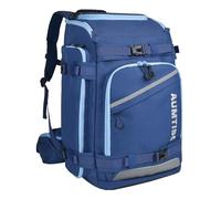 AUMTISC Borsa per scarponi da sci con scomparto per casco e cinghie 45L-65L (BLUE-62345, 65L)