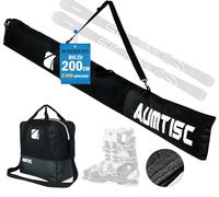 AUMTISC Sacca Portasci E Barca Combinate E Imbottite per 1 Paio di Scarponi con Lunghezza Regolabile Fino 200 Cm