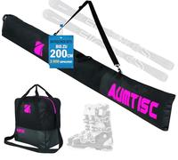 AUMTISC Sacca Portasci E Barca Combinate E Imbottite per 1 Paio di Scarponi con Lunghezza Regolabile Fino A 200 Cm