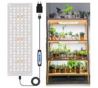 Aumtrly Grow Light, luce per piante a spettro completo per la coltivazione di piccole piante sotto l'armadio, sottile pannello a 138 LED con timer da 6/12/16H, 3 modalità di luce, 5 dimmer