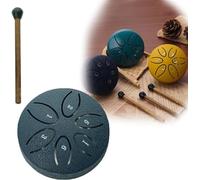 Aumude Buddha Stones - Mini tamburo in acciaio per la guarigione del suono, 7,6 cm, con 6 note, senza preoccupazioni, per bambini e adulti, educazione, intrattenimento, meditazione, yoga, regalo zen