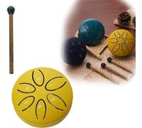 Aumude Buddha Stones - Mini tamburo in acciaio per la guarigione del suono, 7,6 cm, con 6 note, senza preoccupazioni, per bambini e adulti, educazione, intrattenimento, meditazione, yoga, regalo zen