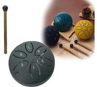 Aumude Buddha Stones Mini tamburo lingua in acciaio 7,6 cm kit di tamburo per la guarigione del suono, mini tamburo handpan, 6 note, per bambini e adulti, educazione, intrattenimento, meditazione,