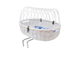 Aumüller Fahrrad-Tierkorb Bianco, L: 68 CM - Incl. Klickfix,