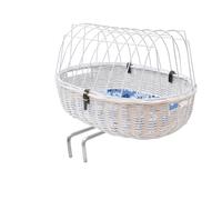 Aumüller Fahrrad-Tierkorb Bianco, L: 68 CM - Incl. Klickfix, Steuerkopfmontage
