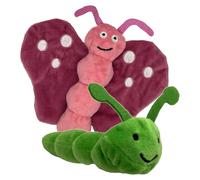 Aumüller Giocattolo Per Gatti Bruco Pedro & Farfalla Viola - Catnip Peluche