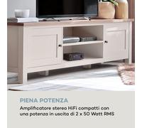 Auna AMP-2 DG Amplificatore Stereo-Hi-Fi 2x50W RMS BT/USB Digital-In Ott.&Coas.