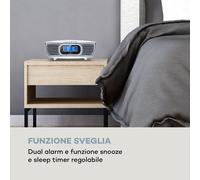 Auna Dreamee DAB+ Radiosveglia Lettore CD DAB+/VHF CD-R/RW/MP3 AUX Retrò Bianco