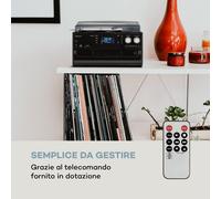 Auna Oakland DAB Impianto Stereo Rétro Funzione DAB+/FM BT Vinili CD Cassette