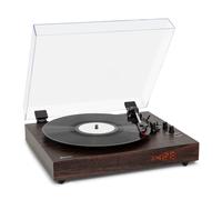 Auna auna TT-Classic Chrono - Giradischi, copertura antipolvere, Bluetooth, altoparlanti incl., 33/45/78 giri/min.