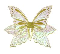 Aunaeyw Ali da fata per donne e ragazze, ali di farfalla per adulti, per costume di Halloween, ali d'angelo, per spettacoli teatrali, cosplay, feste (giallo, 90 x 65 cm)