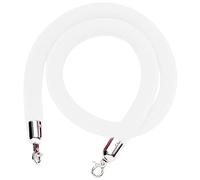 AUNANGLJSCS Barriere di Corda, Divisorio for Corda, Stanchion VIP for Hotel e teatri, Barriera di Controllo della Folla, for l'ospedale Banca, Facile da installare(White,Length 1.5M/5Ft/59In)