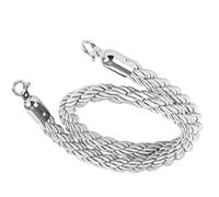 AUNANGLJSCS Barriere di Corda, Queue Barrier Rope, 1/1.5/2M Crowd Control, External Internal Stanchion Ropes Hemp Twisted Cords,with Silvery Hook Line Divider Fence for Carpet Party(Silvery,1.5M)