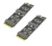 Aundhegrtt Adattatore M.2 Doppia Funzione con Supporto 2230 e PCIe | Configurazione dual-slot per SSD NVMe e modulo WiFi/Bluetooth; pronta all’uso.