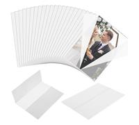 Aundhegrtt Buste Pergamena Pre-piegate 150 Pz Inviti 18x13 cm Bianco Opaco | 150 buste in pergamena pre-piegate con finitura bianco opaco, 18x13 cm, pronte all'uso e conservate in una borsa pratica.