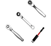 Aundhegrtt Chiave Prolunga Cricchetto 72Denti | Set completo: cricchetto 1/4, due cricchetti 1/4 e portainserti a impatto, leggero e versatile.
