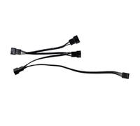 Aundhegrtt Estensione ARGB 4P-3PIN Sincronizzazione Nero | ABS black ARGB extension cable, 4P-3PIN, plug-and-play synchronization for ARGB devices.