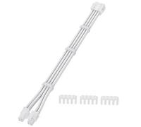 Aundhegrtt Estensione CPU EPS ATX 8Pin 4+4 Femmina- 30cm Bianco | Include pettini per cavi gratuiti per mantenere separazione e allineamento dei fili, fornendo alimentazione e sicura.