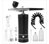 Aundhegrtt Kit Aerografo Compressore Ricaricabile Alta Pressione per Arte | Tecnologia aerografo superiore con grilletto a doppia azione e pressione regolabile per dettagli .