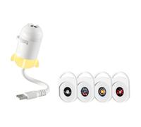 Aundhegrtt Proiettore Notturno AmbienteAuto Luce LED USB | Include 4 diapositive per cieli stellati; design ABS leggero; controllo touch USB.