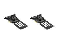 Aundhegrtt SSD Larghezza Banda 16Gbps Ventola Nero | Convertitore PCIe5 x4 a U.2 per SSD NVMe, raffreddamento e funzionamento durante letture/scritture intense.