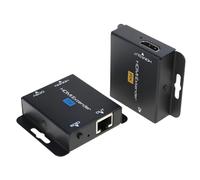 AUNEK Extender HDMI tramite Ethernet Cat6, portata 60 m, supporto HDCP 2.2 e HDR, ripetitore HDMI-over-LAN, ripetitore di segnale da 5 V, trasmissione a lungo raggio ideale per PS5, Sky Q, gaming e