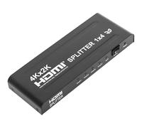 AUNEK Splitter HDMI 1 in 4 Out, hub HDMI UHD 4K a 60 Hz con supporto 3D, interruttore in alluminio 1x4 per PS5/PS4, Xbox, Fire Stick, DVD, laptop, monitor, HDTV, proiettore, display a specchio, Plug