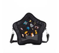 Aunewrick Star Ita Bag Stars Borsetta Spille Borsa a Tracolla Carino Estetica Y2K Ita Inserto Borsa Borsa in Pelle PU Uso quotidiano, nero, Estetica Y2k