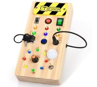Auney Busy Board Montessori 1 2 3 Anni, Giochi Montessori Busy Board Legno, Pannello Sensoriale Bambini Montessori,Giochi Sensoriali Educativi Regali per Bambino e Bambina (Versione Normale)