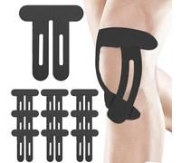 AUNGCSHE 10 Stück PreCut Nastro Kinesio Tape, Elastico Impermeabile Taping Kinesiologico, Tape Kinesiologico Adatto per Sport ad Alta Intensità Come Calcio, Basket, Nuoto, Ecc (Nero)