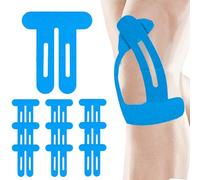 AUNGCSHE 10 Stück PreCut Nastro Kinesio Tape, Elastico Impermeabile Taping Kinesiologico, Tape Kinesiologico Adatto per Sport ad Alta Intensità Come Calcio, Basket, Nuoto, Ecc (Azzurro Cielo)