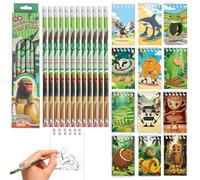AUNGCSHE Mini Quaderni, Include 12 Matite Calcistico e 10 Taccuino Tascabile Calcio, Ideale per Feste di Compleanno, Feste a Tema Calcistico, Feste Scolastiche, Regali per Feste (Verde)