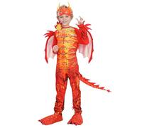 AUNGKWANG 110/120/130 Costume da Drago per Bambini, Ali Drago, Costume Dragon Onesies, per Bambini 4 5 6 7 8 anni Ragazzi Ragazze Carnevale Halloween Cosplay