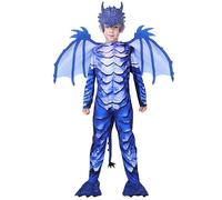 AUNGKWANG 110/120/130 Costume da Drago per Bambini, Ali Drago, Costume Dragon Onesies, per Bambini 4 5 6 7 8 anni Ragazzi Ragazze Carnevale Halloween Cosplay