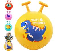 AUNGKWANG Palla Rimbalzante con Motivo Dinosauro, 45 cm Palla Saltare per Bambini con T Manico, Pallone Rimbalzante, capacità Carico 85 kg, Pallas Che Rimbalza per 2 Anni in su