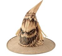 AUNGKWANG Scarecrow Witch Hat, Cappello da Spaventapasseri, Festival Celebration Costume Hat, Cappello da Strega di Halloween, per Farm Themed Events, Rural Parties, Halloween