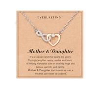 Aunis Collana con cuore infinito con biglietto di significato per mamma, figlia, sorella, fidanzata, migliore amica...