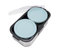 AUNMAS 2L Incubatore di Yogurt Digitale con 2 Barattoli di Vetro, Controllo Automatico della Temperatura 0-48 Ore Macchina per Produttore di Yogurt Elettrico per Yogurt Biologico, (Plug 220v)