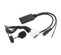 AUNMAS Adattatore Audio per Auto da 12 Pin Ricevitore AUX Wireless ABS in Metallo con Microfono per Radio RD4 Ingresso Musicale da 3,5 Mm Plug and Play per Conducenti e (con microfono)
