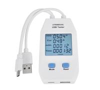 AUNMAS AUNMAS Rilevatore Tester USB, ABS, Misuratore Accurato di Tensione e Corrente, Versatile per Test di Ingegneria e Elettronica Fai-da-te (UT658 Doppio) (UT658 Doppio)