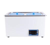 AUNMAS Bagnomaria Termostatico Digitale 7L 600W Doppio Display RT+5-99.9C con Aperture Selezionabili e Anelli in Gomma per Uso di Laboratorio Esperimento Chimico Biologico per il (Spina europea 220 V)