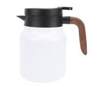 AUNMAS Carafe al caffè Isolato, Caffettiera sotto Vuoto in Acciaio Inossidabile con Distributore di Bevande per Infusore per tè per Succo di Latte Ghiacciato Bevanda Ghiacciata (White)