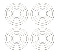 AUNMAS Cerchio Floreale in Metallo, Set di 20 Anelli di Macrame Metallici Craft Hoops per Decorazioni, Avvolgimento del Filo Compatibile con Tessuto, Nastro, Pizzo e Corda di Cotone