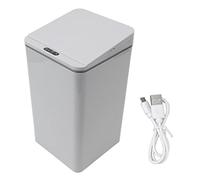AUNMAS Cestino automatico senza contatto, apertura automatica con sensore movimento, ricarica USB, design compatto salvaspazio, ABS per bagno ufficio garage