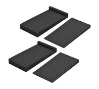 AUNMAS Cuscinetti in Schiuma per Isolamento Acustico Cuscinetti per Altoparlanti per Monitor da Studio Ad Alta densità Neri 2 Confezioni 27 X 10 Cm Design Inclinato Antiurto per Mini Altoparlanti